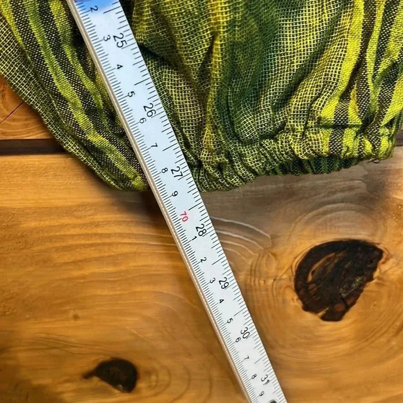 Vision of Tibet Womens pants joggers S/M green stretch waist boho cottagecore - Picture 3 of 9